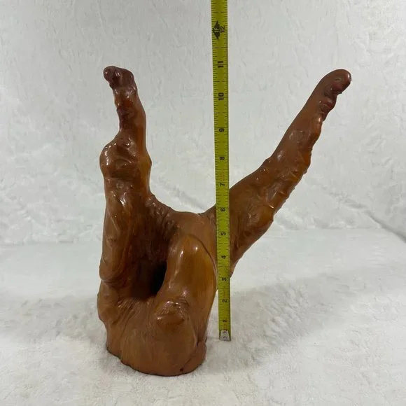 Vintage Cypress Knee Tree Stump Tree Root Sculpture BoHo MCM natures art - Picture 5 of 7
